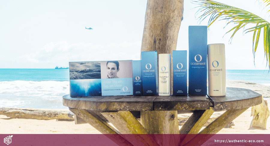 Oceanwell Naturkosmetik Produkte am Strand